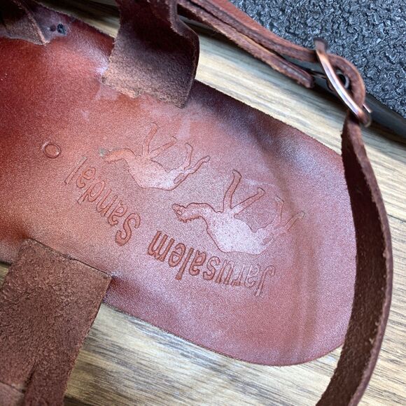 Biblical Jerusalem Size 40 8.5 - 9 Women Brown Leather Strap Buckle Handmade - Picture 10 of 10